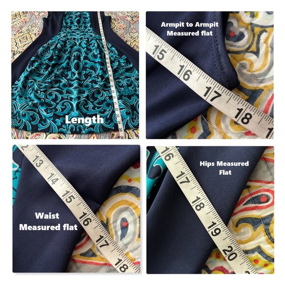 Roz & Ali Petite Scuba Knit Dress with Pockets Sz 10P - Picture 6 of 6